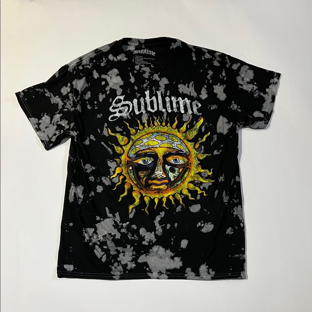 Sublime Black Tie-Dye Graphic T-Shirt Size L